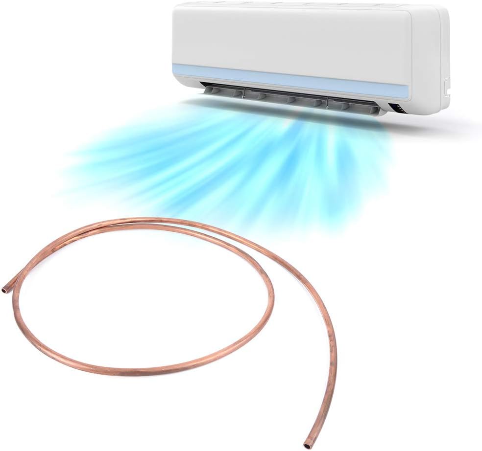 10mm OD 8mm ID Soft Coil Copper Tube Pipe 2m Length for Refrigeration Tubing Coil with High Temperature Made of Quality Copper Material