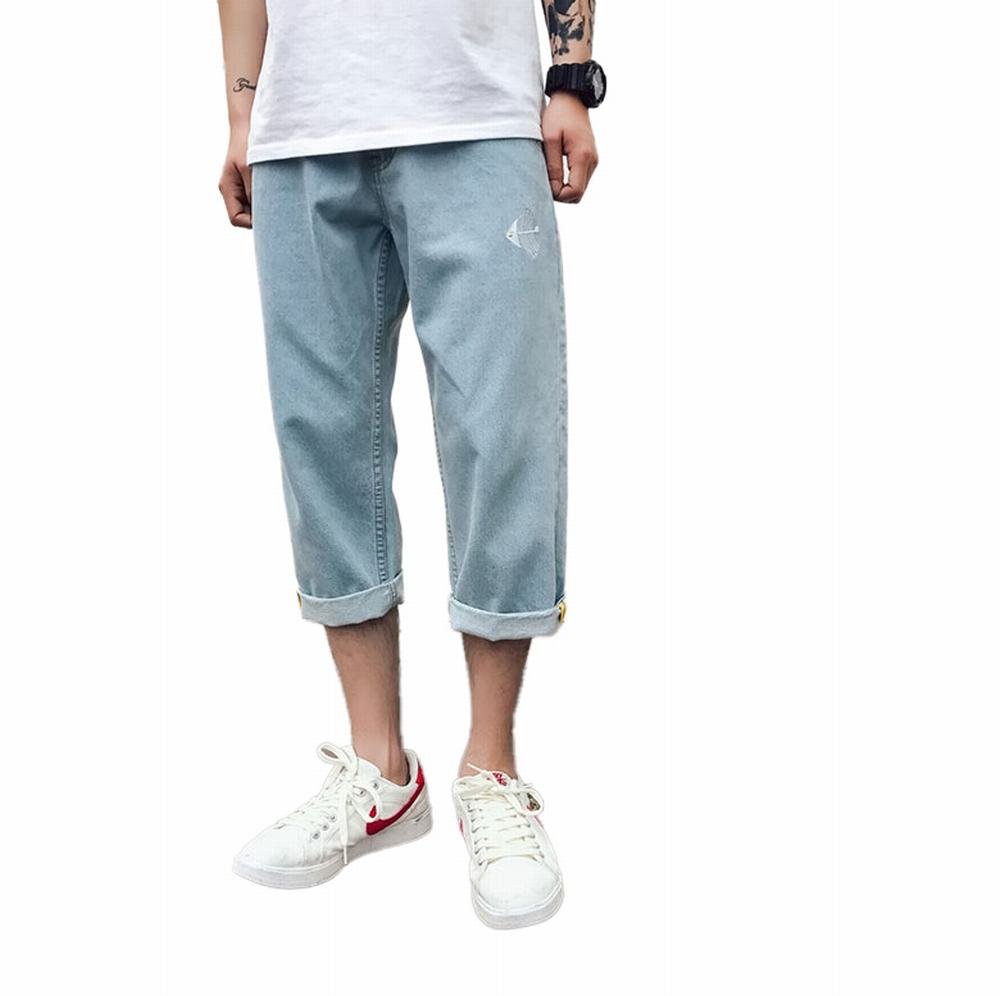 メンズ デニムパンツ クロップドパンツ ワイドジーンズ H00074 Amazon | クロップドパンツ デニム パンツ ジーンズパンツ