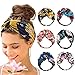 Produktbild Bohend Boho Mode Stirnband Breit Verknotet Blume Kopfbedeckung Dehnbar Sport Yoga trainieren Haar Zubehör Zum Frauen und Mädchen (6 Stück)