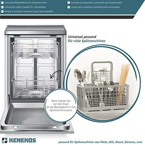 Kenekos - Besteckkorb universal passend für viele Spülmaschinen & Geschirrspüler - 24,0 cm x 14,0 cm, auch geeignet für BSH 093046/00093046, Besteckkasten – Bild 8