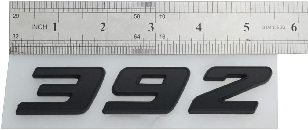 2X 392 Emblem Badge Decal 3D Logo Nameplate 3D Raised Strong Adhesive Fit for 392 Matte Black (Matte Black)