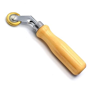 PVC/TPO/EPDM Single Ply Roofing Brass Penny Roller and Vinyl Flooring Corner Detail Seam Roller (6mm x 30mm)