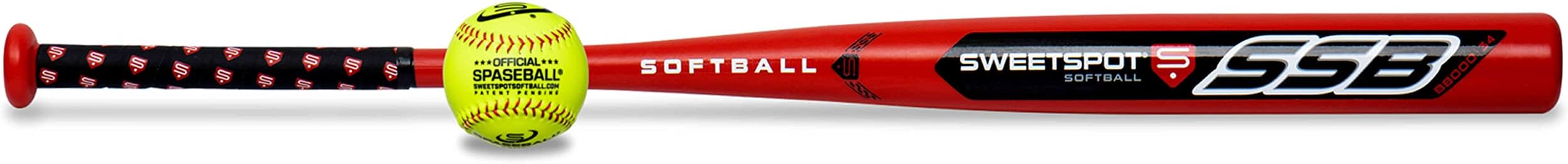 SweetSpot Senior 34 - Plastic Softball Combo Set with 34" Bat and 11" Ball | Backyard Softball Set for Youth, Kids, Teens, and Adults