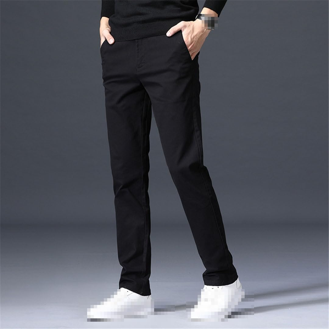 Vogrtcc Pantalones De Algodón Informales para Hombre, Pantalones Rectos Holgados con Bolsillo, Pantalones Elásticos De Gran Tamaño