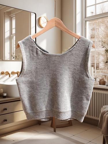 Womens Y2K Summer Sweater Vest Top Bow Tie Back 2025 Knitted Sleeveless Tops4