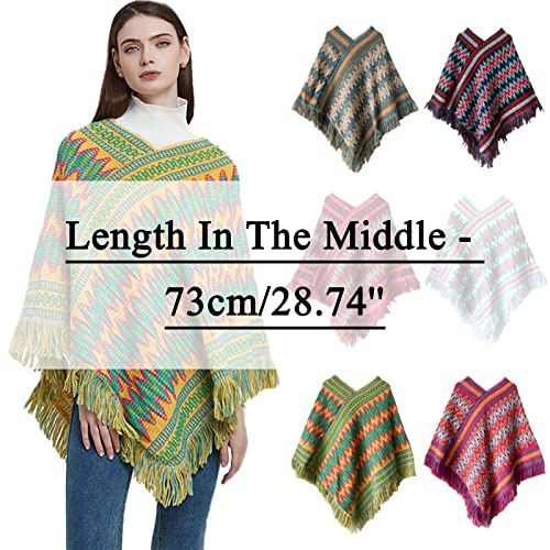 Women's Travel Plaid Shawl Wrap Open Front Poncho Cape for Fall Winter Women Oversize Tassel Shawl Scarf Wraps3