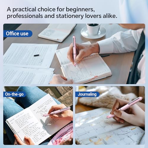 Image of WRITECH Fountain Pen Fine Point: Clictek Retractable Black Ink Cartridges