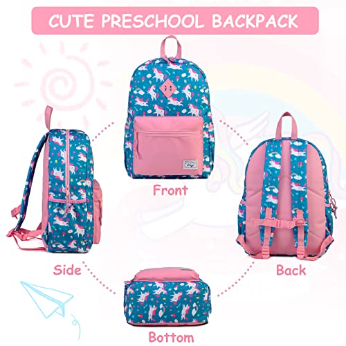 Kasqo Kids Backpack, Water Resistant Lightweight Preschool Toddler Bookbag With Chest Strap For Boys And Girls,Wathet Blue Dinosaur #TOP4