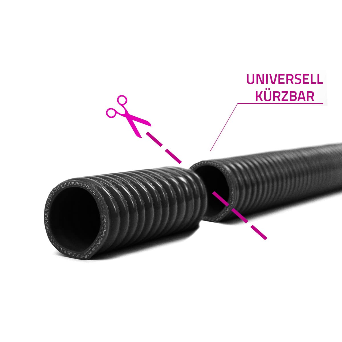 NovaNox® - Tubo in silicone superflex, inserto per filo Ø 13 mm fino a 54 mm, dimensioni a scelta, diametro interno: Ø 41 mm, colore: Nero