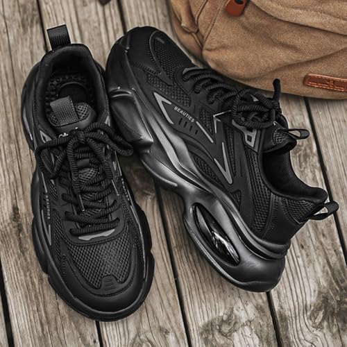 Men's Fashion Lace - Up Sneakers - Versatile Jogger Running Shoes, Ideal for Casual Walking & Tennis Activities3