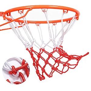Yiplus Basketballnetz Rot Weiß Anti-Peitsche (1 Stück)