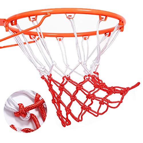 Yiplus Basketballnetz Rot Weiß Anti-Peitsche (1 Stück)