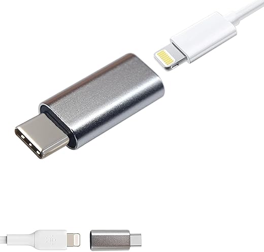 YellowCult Lightning Female to USB C Male Adapter for iPhone iPad Air Samsung Laptops Wall Chargers Support 27W Fast Charging & Data Transfer,Type…