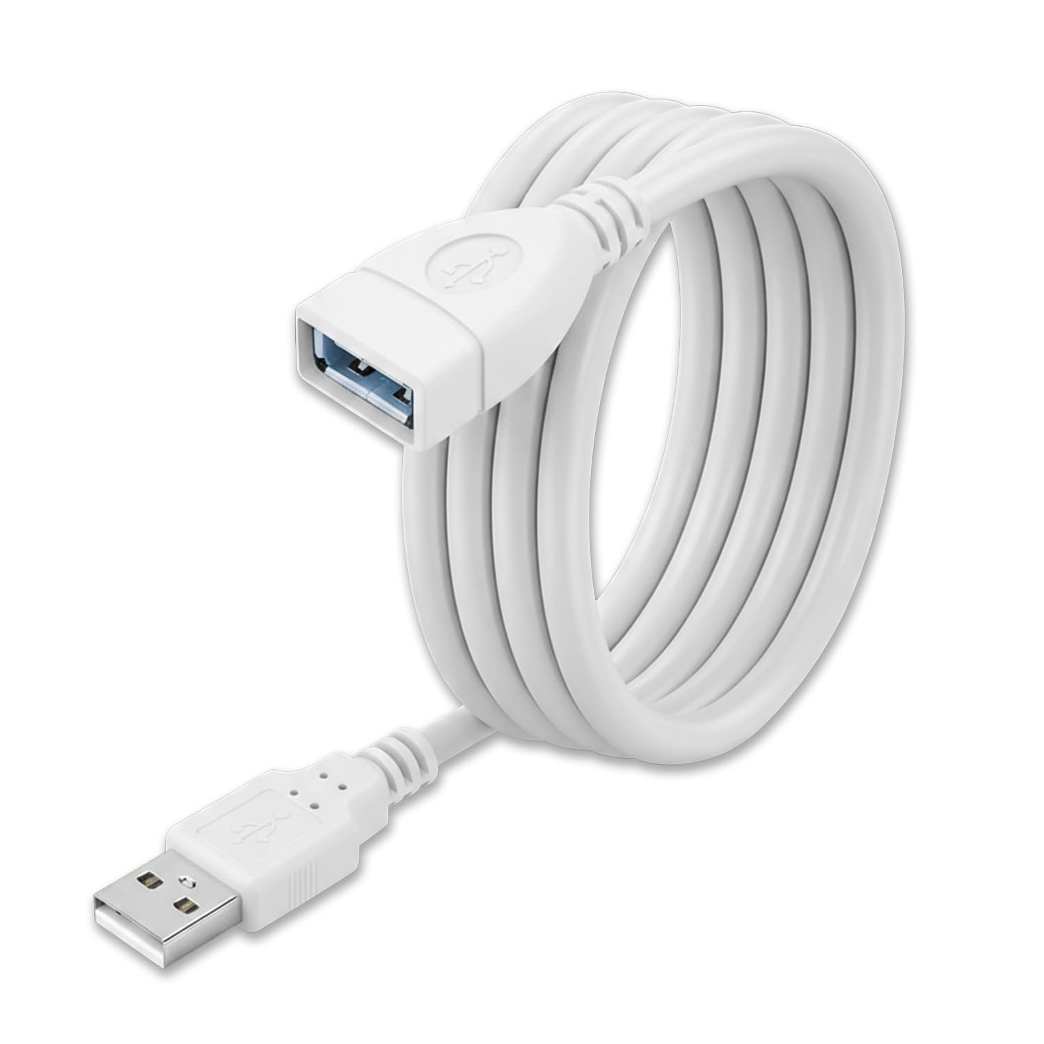 Amazon Basics USB 2.0 Extension | Type A Male to Type A Female Extension Cable/Socket Adapter | Repeater Cable - 7.5 Feet | Enhanced Connectivity & High-Speed for LED/LCD TV Ports