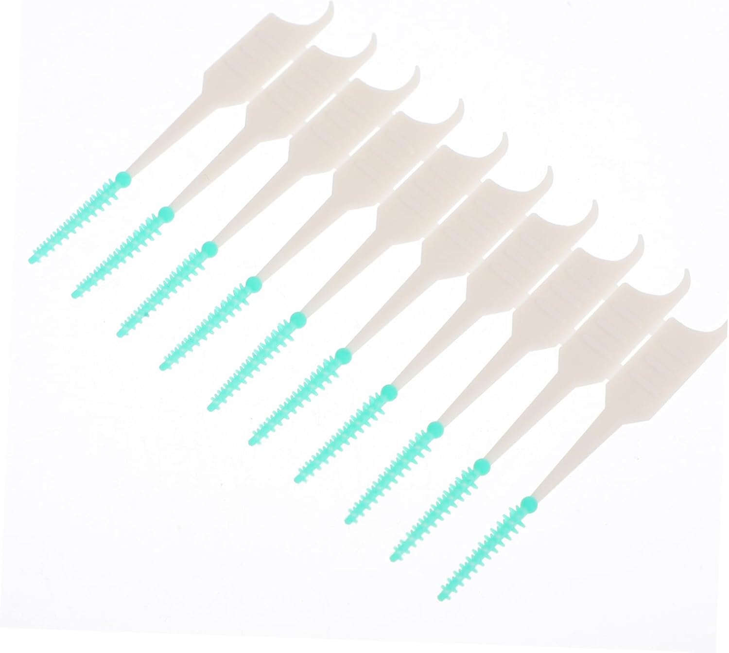 300pcs Interdental Brush Tooth Brush Picks Travel Toothbrush Travel Essentials Tooth Rod Cleaning Tools Doctor's Brush Picks Soft Toothbrush Light Green