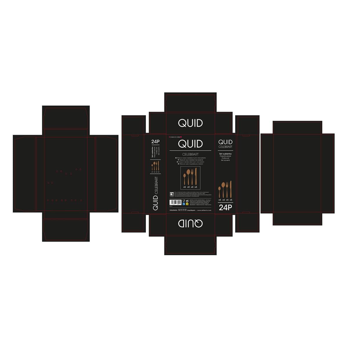 Set de couverts Quid Celebrart Métal Cuivre 24 Pièces