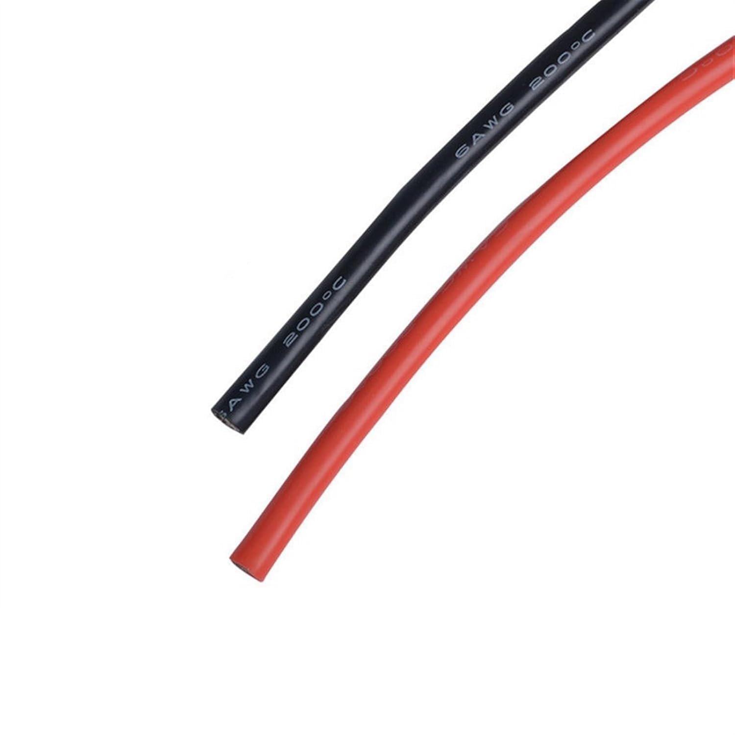 Fil flexible en silicone souple 12AWG à 22AWG haute température résistant 6m