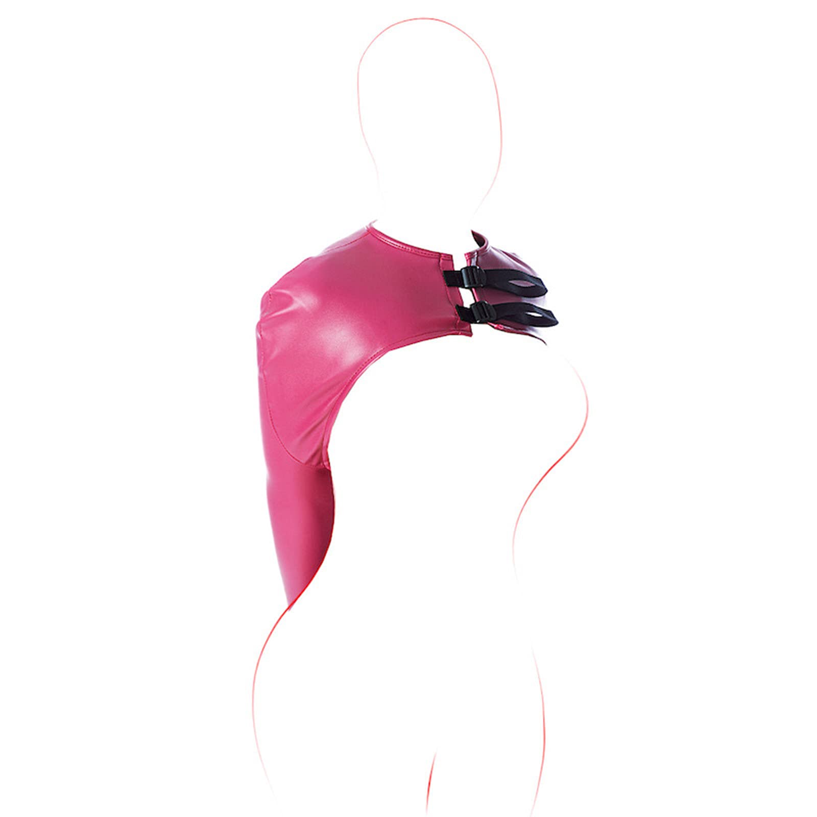 Armfesseln Handfesseln Bondage Fesselgurte Armbinder Extrem Lange Hand Arm Fesseln Leder Handschellen Fesselsack Restraint System SM Fetisch Sex Spielzeug Für Männer und Frauen(Rosenrot,Männlich-M)