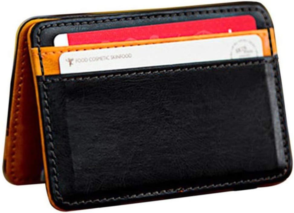 Clip Leather Holder Bifold Magic Money Card Neutral Wallet Mini OR Wallet Purse Wallet Mens Wallet