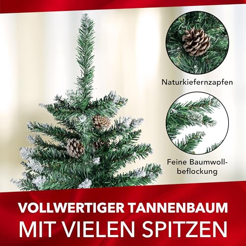 Xonic® Claus künstlicher Weihnachtsbaum Grün - 5 Größen: 120-240cm - Realistischer Tannenbaum mit Metall-Ständer - Dicht und Naturgetreu… – Ansicht 4