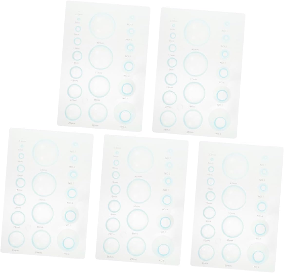 Anneome 5Pcs Row Quilling Mold Set Transparent Half Ball Paper Craft Tools with Scale Concave Convex Spherical Styler for Creative DIY Projects