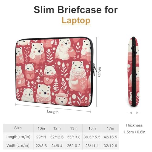 Funda para laptop 10 pulgadas impermeable con diseño oso miniatura 2