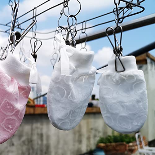 Sancnee White Baby Mittens With String 0-6 Months,Newborn Gloves Boys Girls 4 Pairs… #TOP4