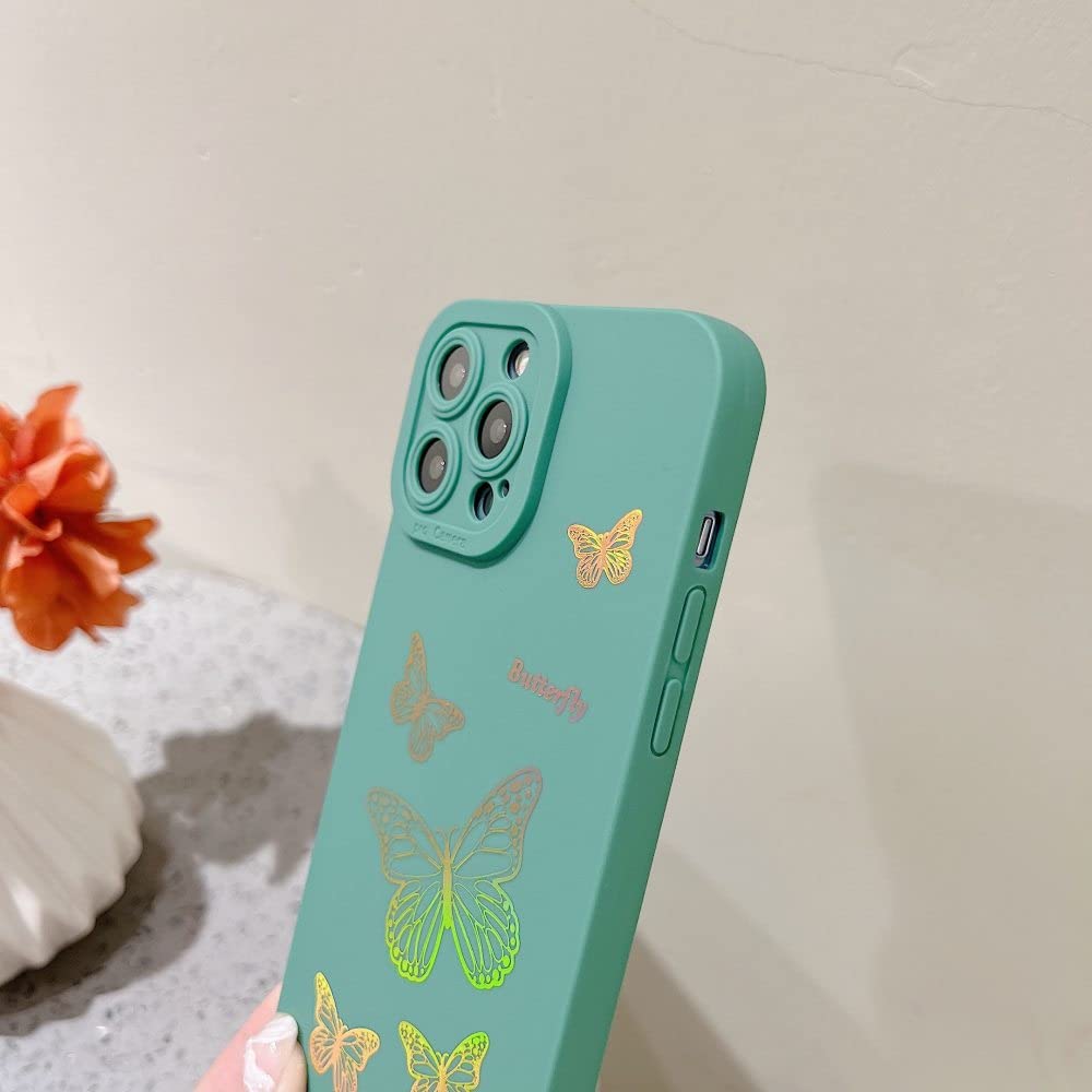 LAPOPNUT Custodia Trasparente Per IPhone XS Max Con Farfalla Blu - Cover In Silicone TPU, Sottile, Supporta Ricarica Wireless, Protezione Camera