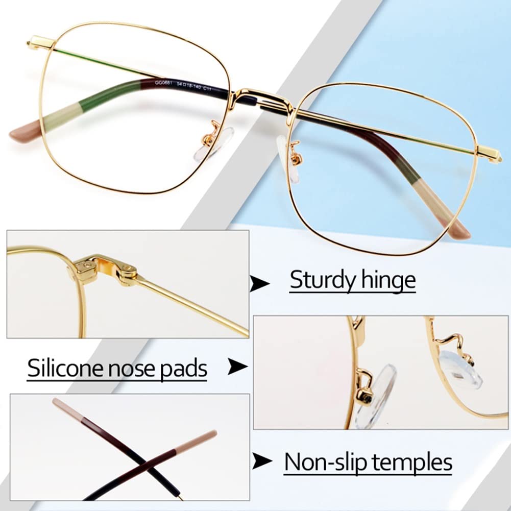Progresywne Wieloogniskowe Okulary Do Czytania Z Filtrem Przeciw Niebieskiemu Światłu, Okulary Do Czytania Z Metalową Oprawką Dla Mężczyzn I Kobiet/Silver/2.0 *