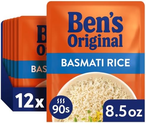 BEN'S ORIGINAL Ready Rice Basmati Rice, Easy Side Dish, 8.5 oz Pouch (Pack of 12)