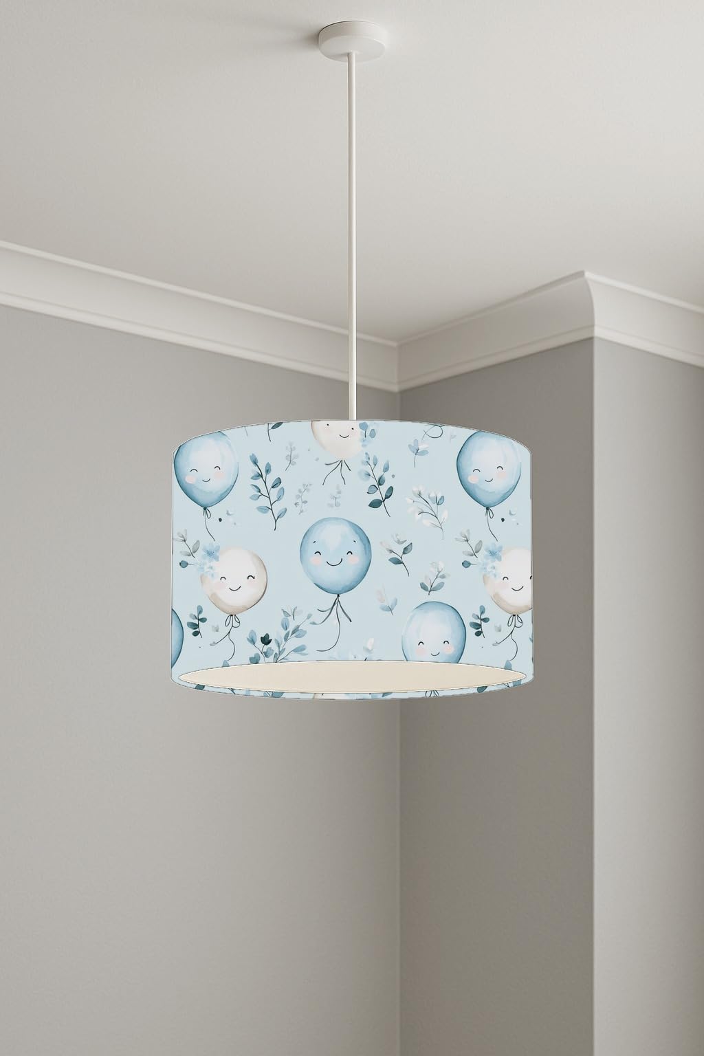Cheerful Balloon Blossoms lightshade – 30 x 21cm Ceiling Drum Shade | A194A6
