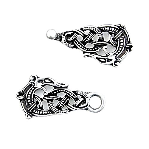 Preisvergleich Produktbild Gewandschließer Midgardschlange Mittelalter Schmuck in Silber