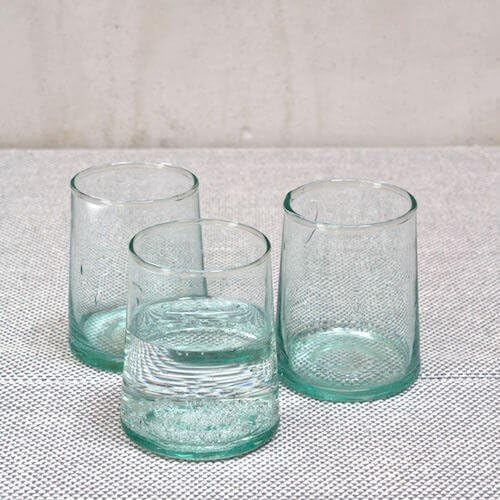 Verre Beldi Recycled Glass Water Glasses, Set of 6