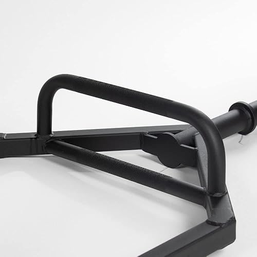 Miniatura 4 de Titan Fitness Barra de trampa hexagonal con cremallera, barra olímpica de levantamiento de pesas de 2 pulgadas, clasificada con 800 libras, agarres