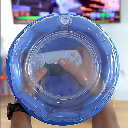 Rage Quit Protector - Inflatable Protector for Gaming Controllers, 360Â° Inflatable Contraption Protects Controllers from Impact, Durable Transparent Top, Unleash Your Rage with Peace of Mind (Blue)