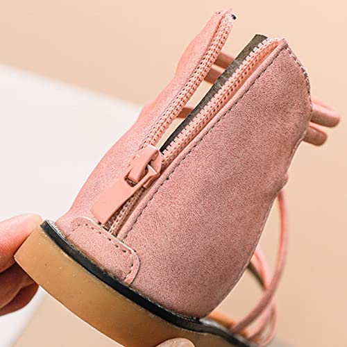 Girls' Sandals Summer Children's Shoes Fashion Girls Princess Shoes for 4T to 11T Cute Toddler Sandals (Pink, 29)3