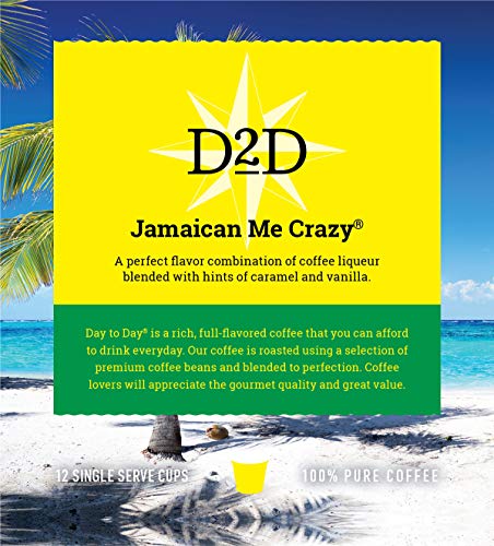 Image of Day To Day Jamaican Me Crazy Light Roast Single Serve Coffee Pods, 12-Count Box (Pack of 6) for K-Cup Keurig Brewers
