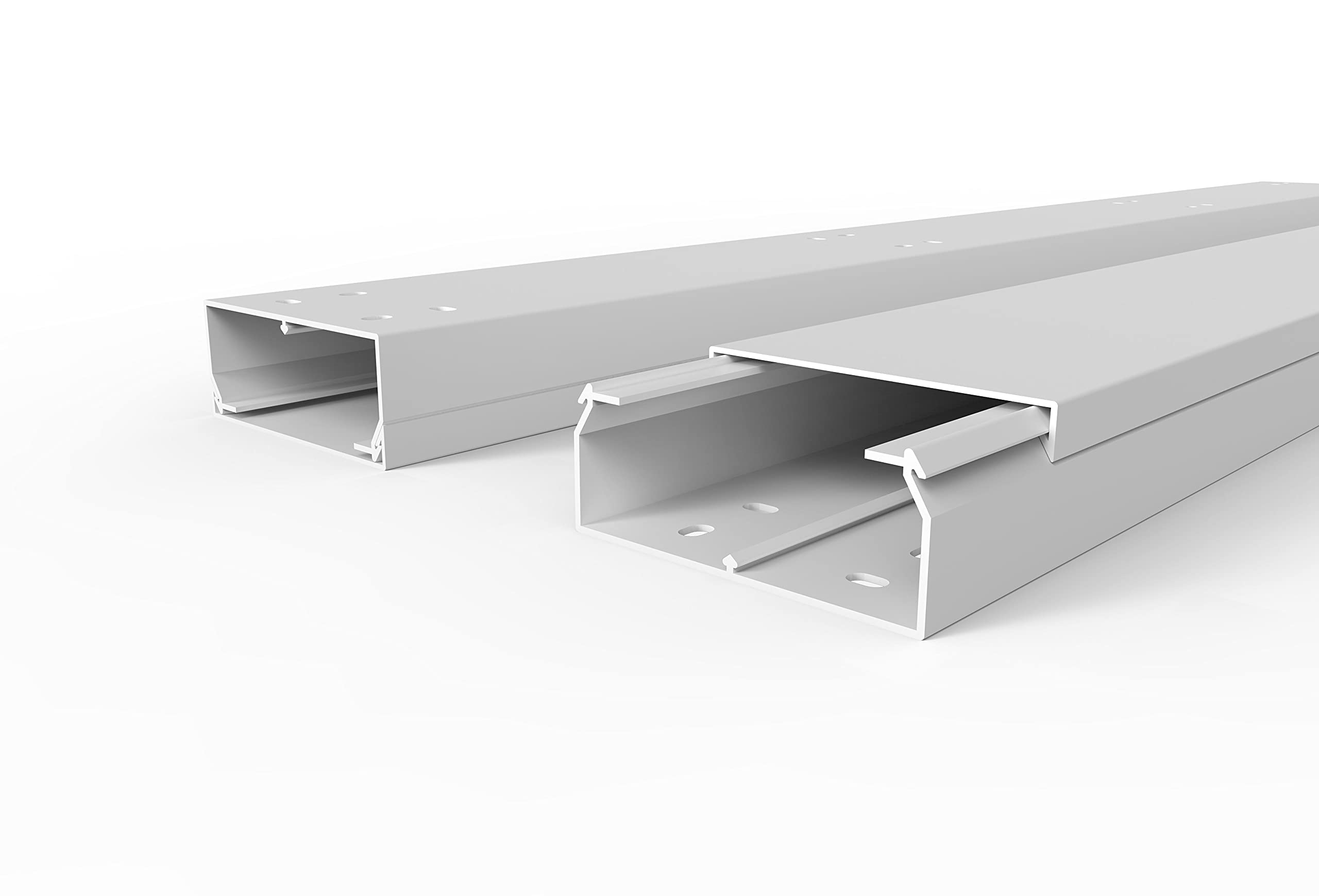 Kabelkanal, 100x40 mm, 5x2 m, Weiß, schraubbar