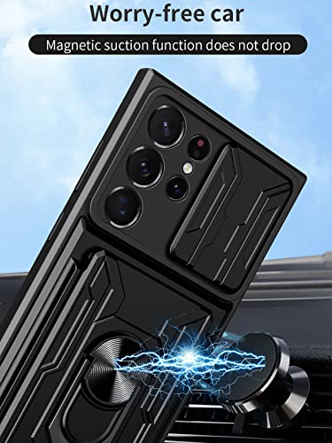 CCSmall Capa para Samsung Galaxy S23 Ultra (não S23) capa com porta cartões, capa com proteção para