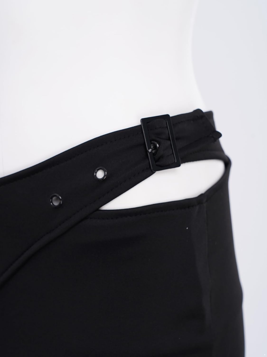 Women Party Club Hot Pants Cut Out Rave Dance Mini Shorts Y2k Booty Short Pants with Leg Rings