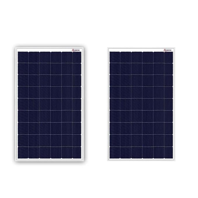 Microtek Polycrystalline Solar PV Module for Home, Office & Shops (75W-12V(Pack of 2))