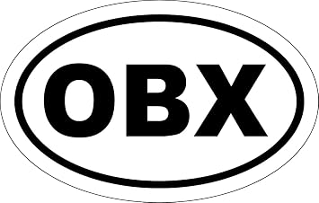 * Oval Car Magnet OBX The Outer Banks Magnetic Bumper Sticker