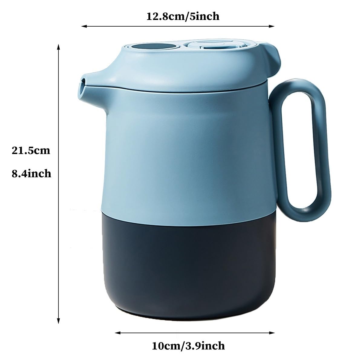 Dzbanek Do Kawy 1,6 L/56 Oz Dzbanek Termiczny Z Podwójnymi Ściankami, Utrzymujący Ciepło, Z Wyświetlaczem Temperatury, Wyjmowanym Zaparzaczem Do Herbaty(Groen)