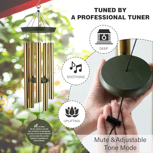 Image of ASTARIN Retirement Gift for Woman Men, Deep Tone Wind Chimes Retired Gifts, 2025 Happy Retirement Gifts for Women Coworker Colleague Boss Teachers Nurses Friends