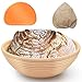 Banneton Proofing Basket (9 Inch) - with Cloth Liner, Dough Scraper and Sourdough Bread Recipe eBook