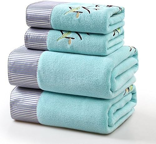 Juego de toallas de baño suaves de dos piezas con encaje bordado