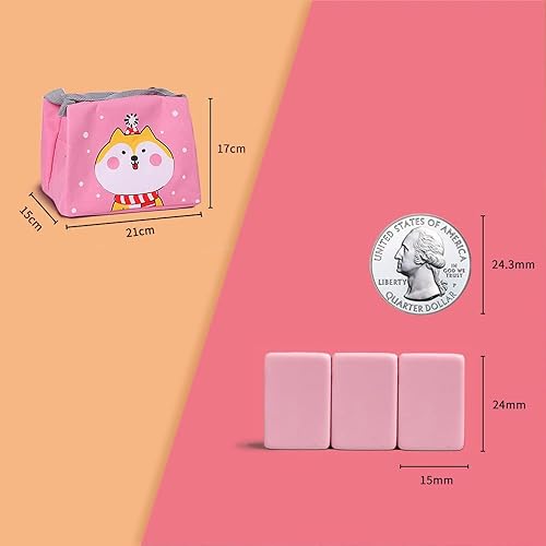 Miniatura 3 de Chinese Mini Majiang 144 Melamine Tiles 0.94"(24MM) with Portable Travel Handbag Complete Mahjong Game Set - (Mah Jong, Mahjongg, Mah Jongg,