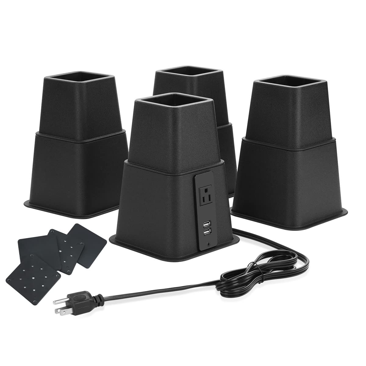 Tuffen Adjustable Bed Riser with Power Outlet and USB Ports, Elevation ...