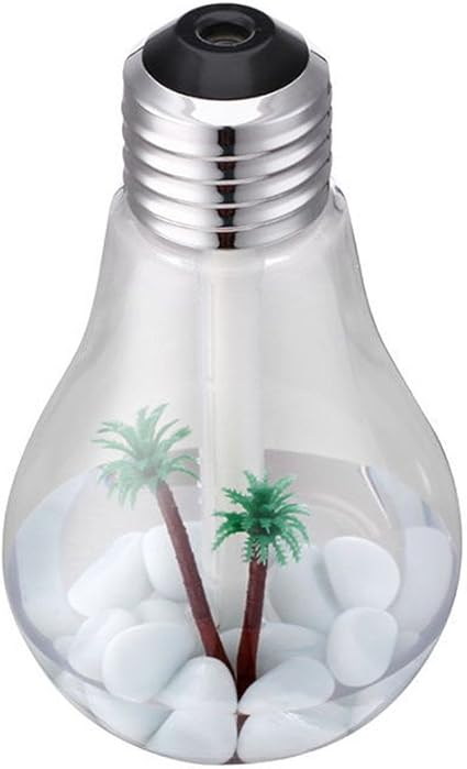 Amazon Co Jp ユニーク Unique 加湿器 アロマディフューザー 多色変換ledライト付き Usb 卓上 かわいい オフィス 車 家 旅行 静音 スチーム式 ミニ 小型 亜熱帯スタイル ココナッツの木 シルバー ホーム キッチン