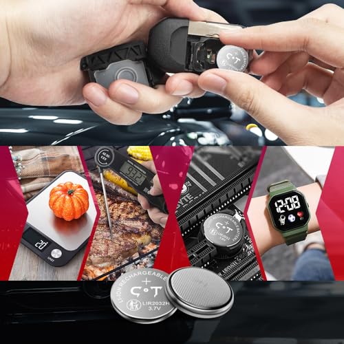 CTYOUNG Baterías recargables LIR2032H 3.7V 4 unidades miniatura 3